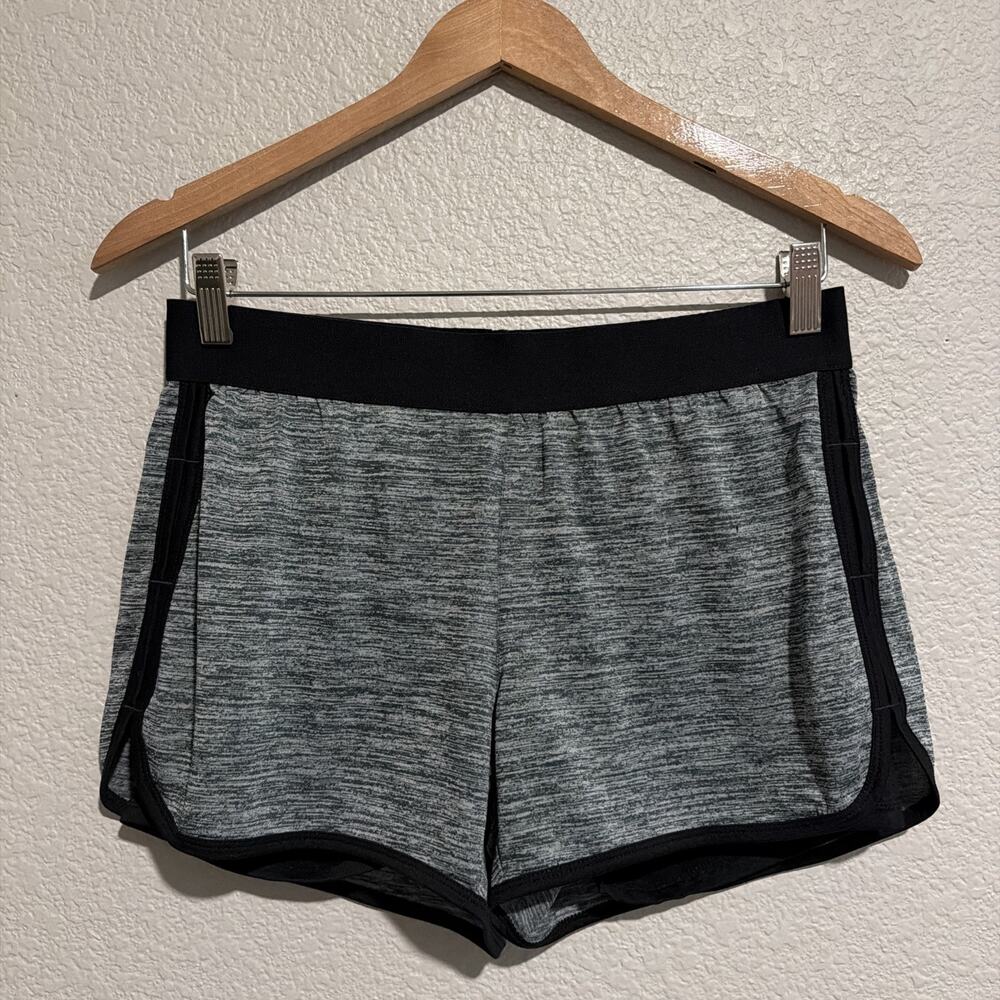 Danskin Semi Fitted Shorts Pull On Athletic Running Workout Gym Gray Lined Sz S